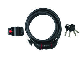 Candado Bicicleta 1,8 m Cable Llave Flexible Montaje Exterior 1,8 m x 1 cm 1/5