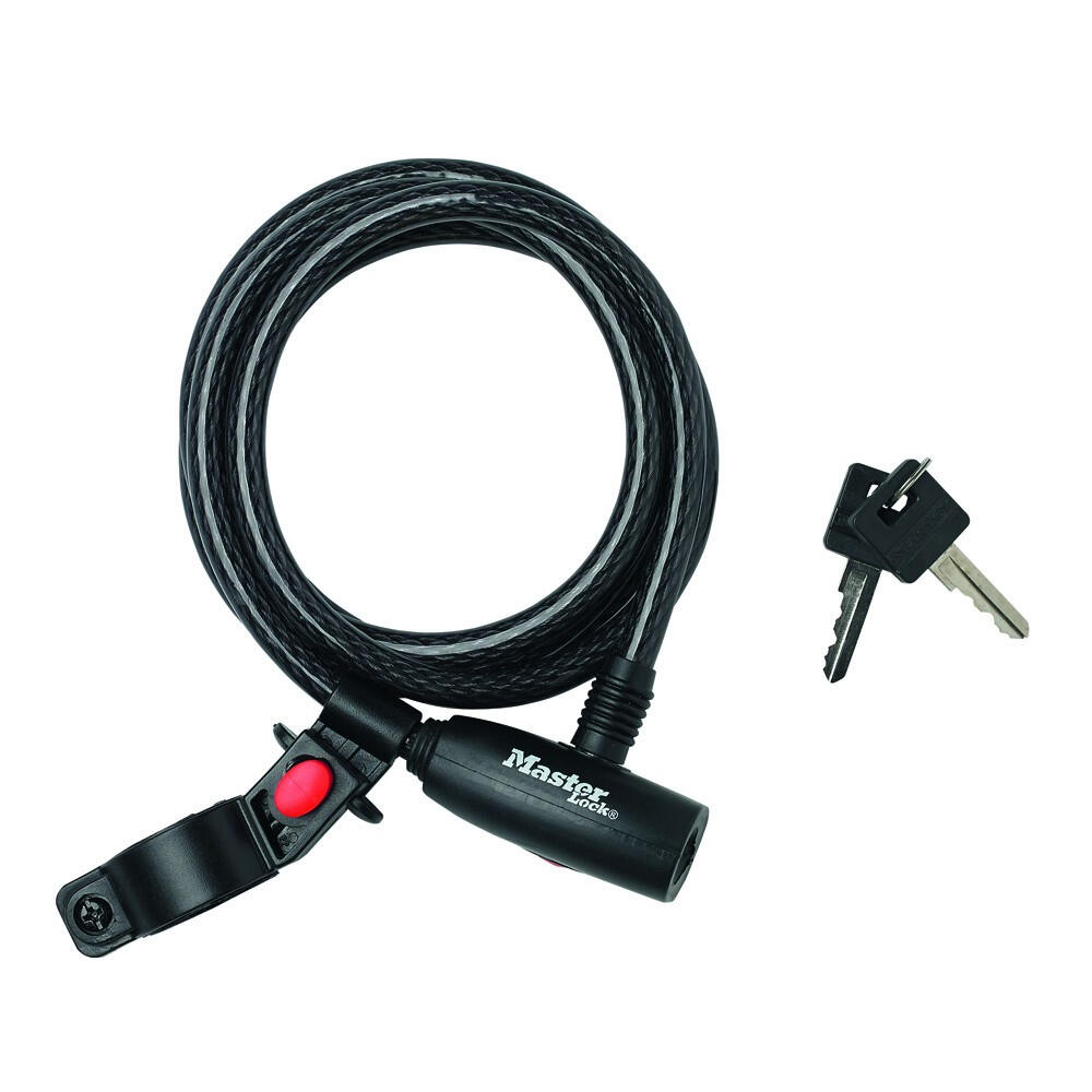 Cable Antivol Vélo [1,8 m Câble] [Clé] [Extérieur] [Support Fixation Vélo