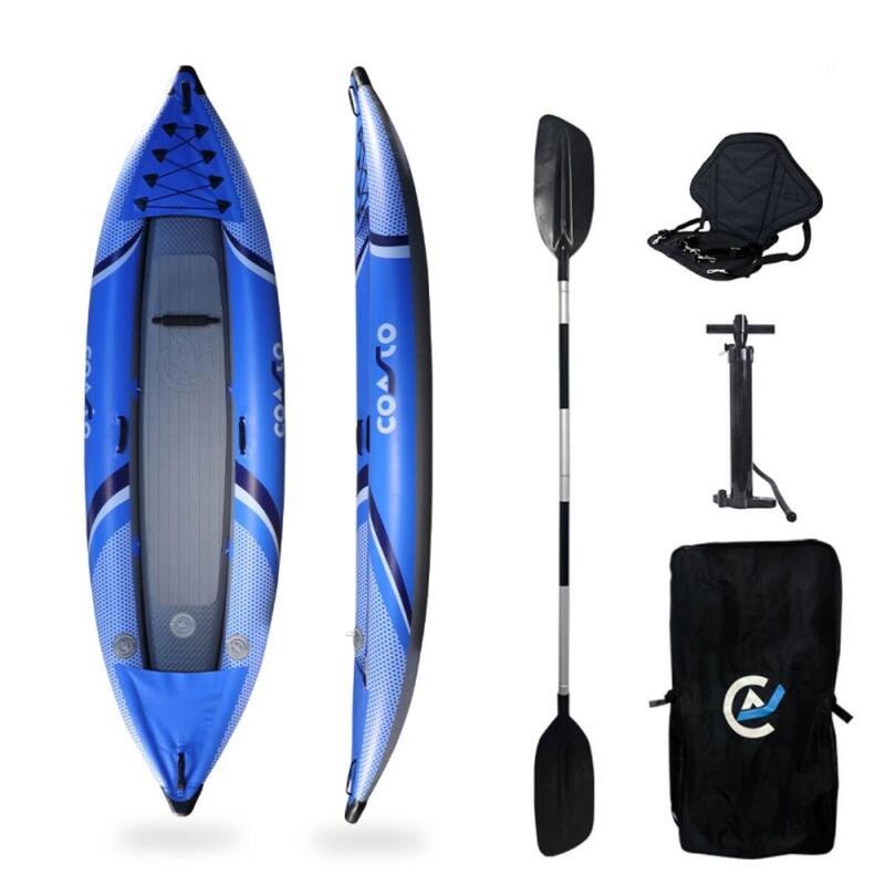 Kayak Gonflable Lotus 1 Place - Max 120kg - 310x85cm (10'2x33") - Bleu