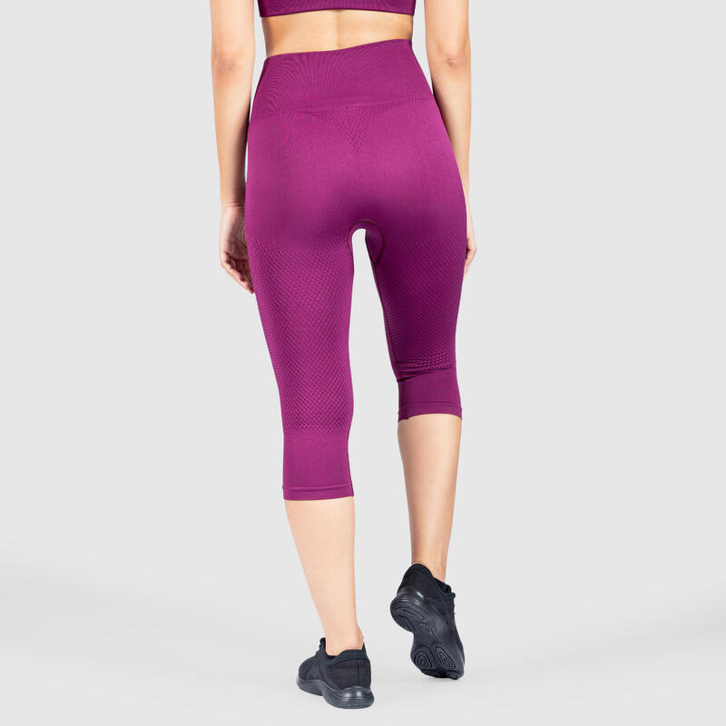 Damen Capri Leggings Bloom Lila für Sport & Freizeit