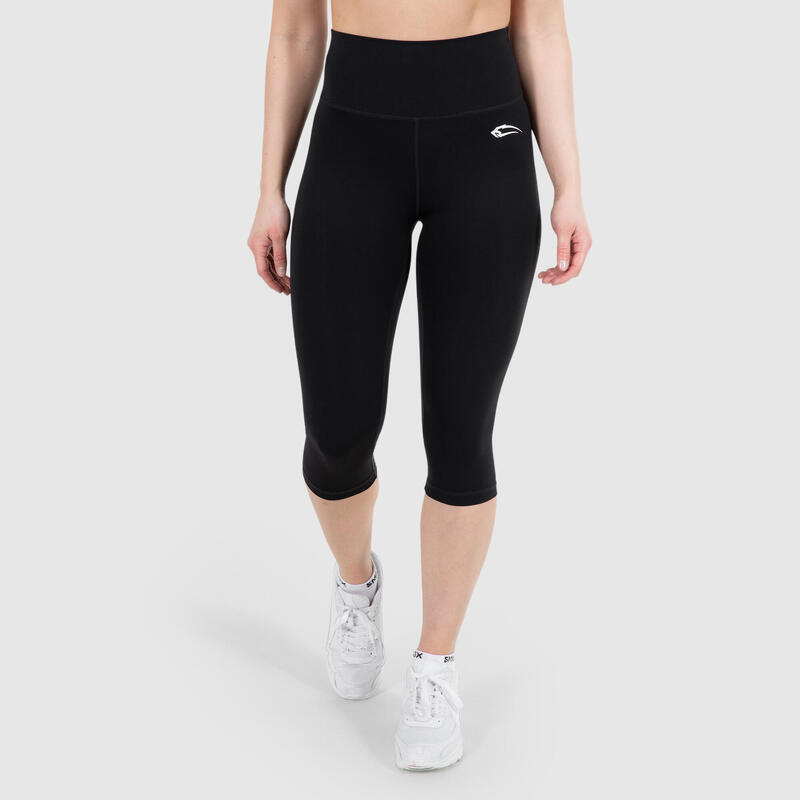 Damen Capri Leggings Advanced Affectionate Schwarz für Sport & Freizeit