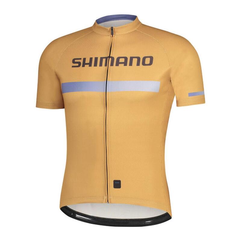 SHIMANO LOGO Short Sleeve Jersey, Matte Gold