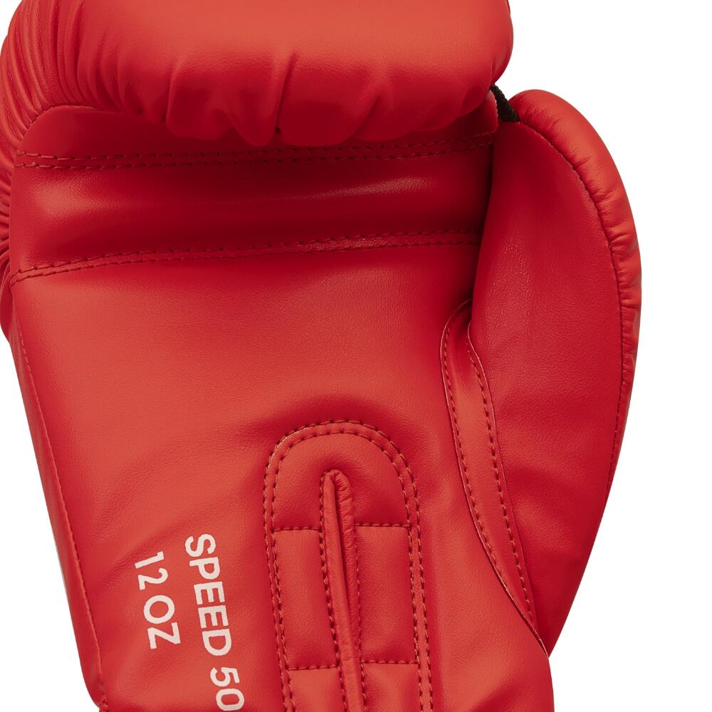 Boxerské rukavice Adidas Speed 50 - červeno/stříbrné 5/7