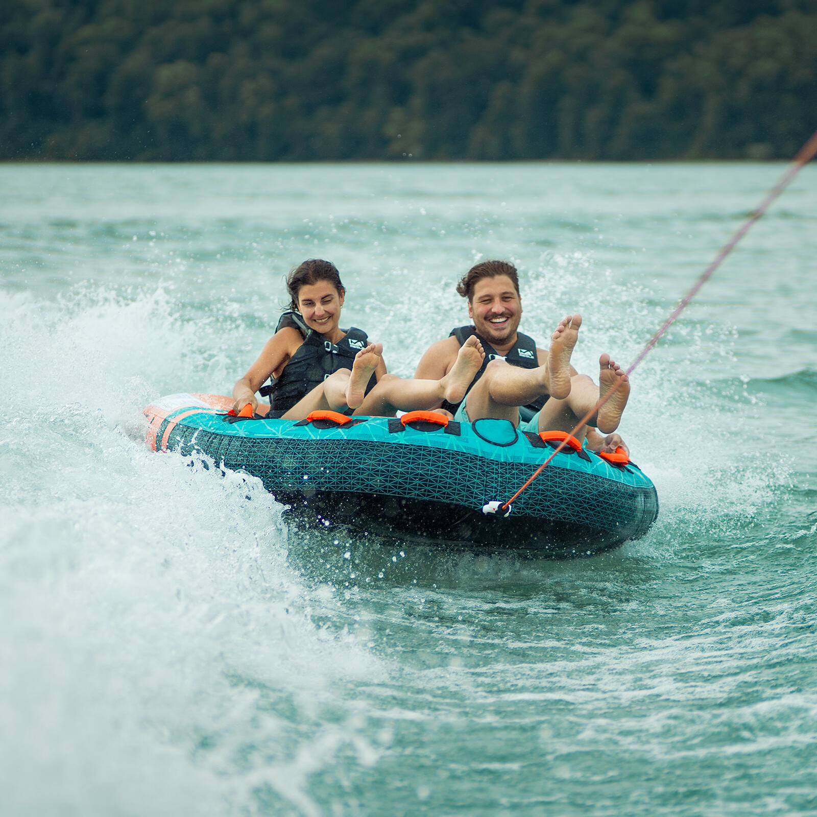 Bouée Tractée Gravity 2 - 3 Personnes Gonflable Bateau & Jet Ski Nautique 3/4