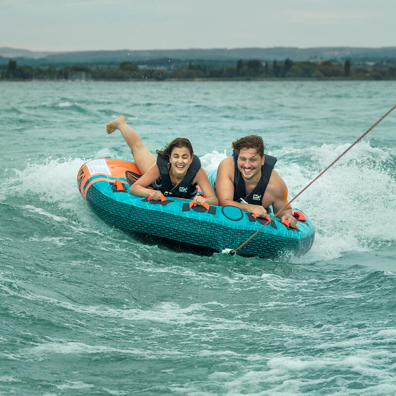 Wassergleiter Gravity 2 Personen mit Leine Funtube Boot Wassersport