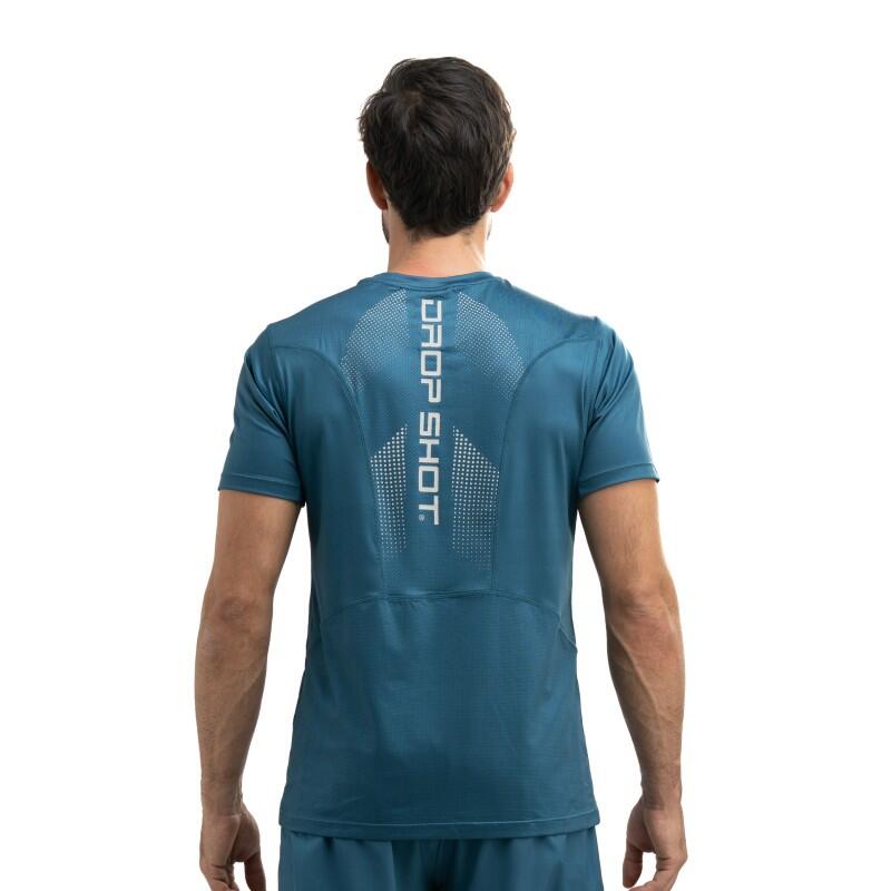 T-shirt tecnica da uomo a maniche corte Drop Shot Winka Campa in blu 5/5