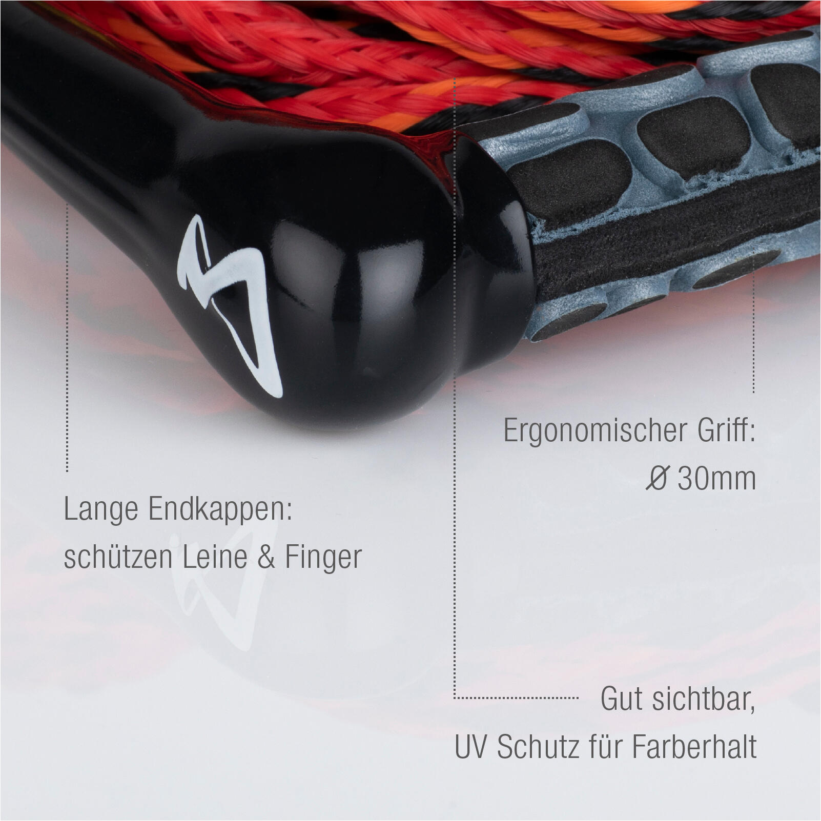 Wasserski Leine Ergo mit Hantel Wakeboard Seil Ergonomischer Griff 3/5