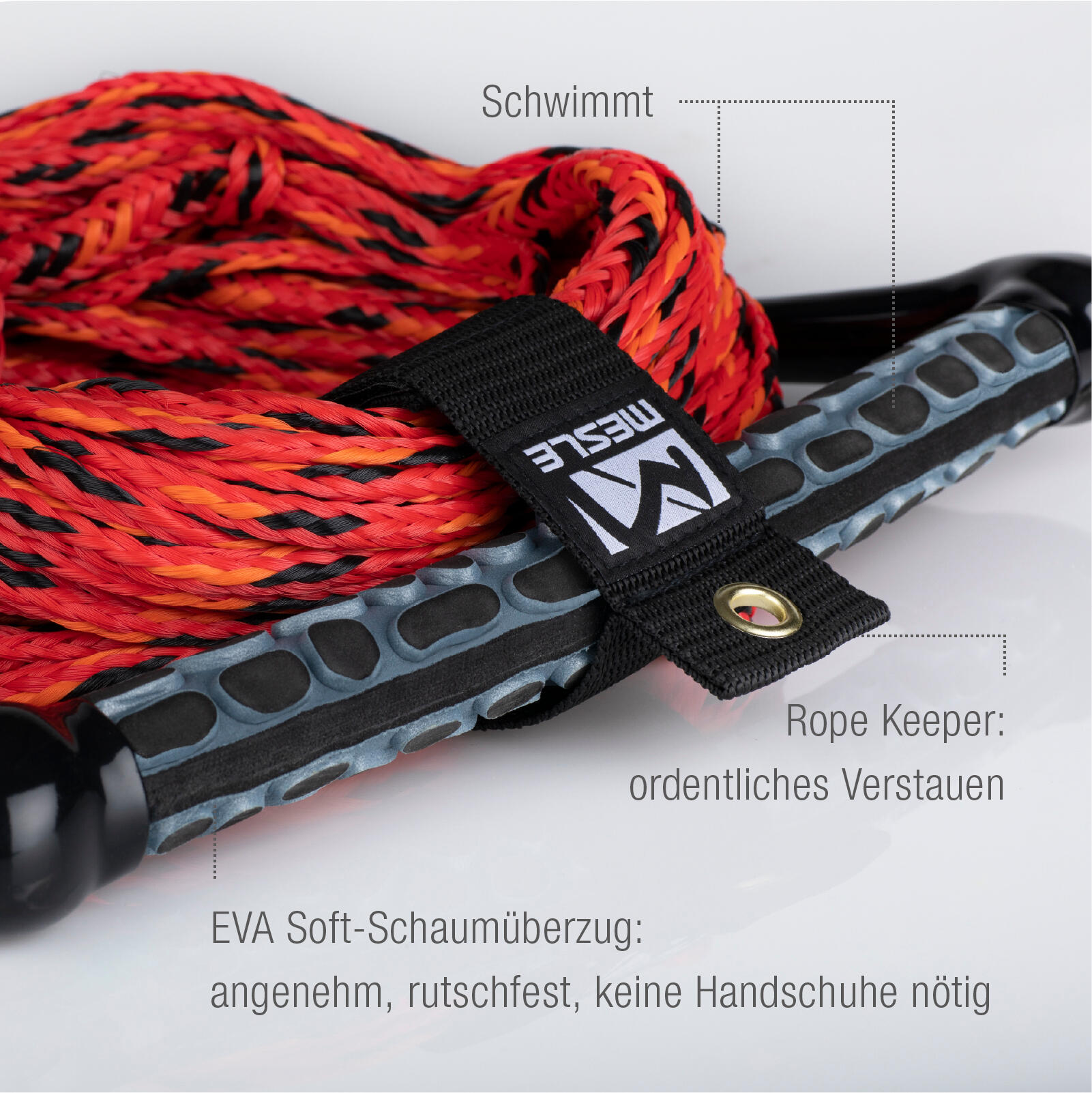 Wasserski Leine Ergo mit Hantel Wakeboard Seil Ergonomischer Griff 2/5