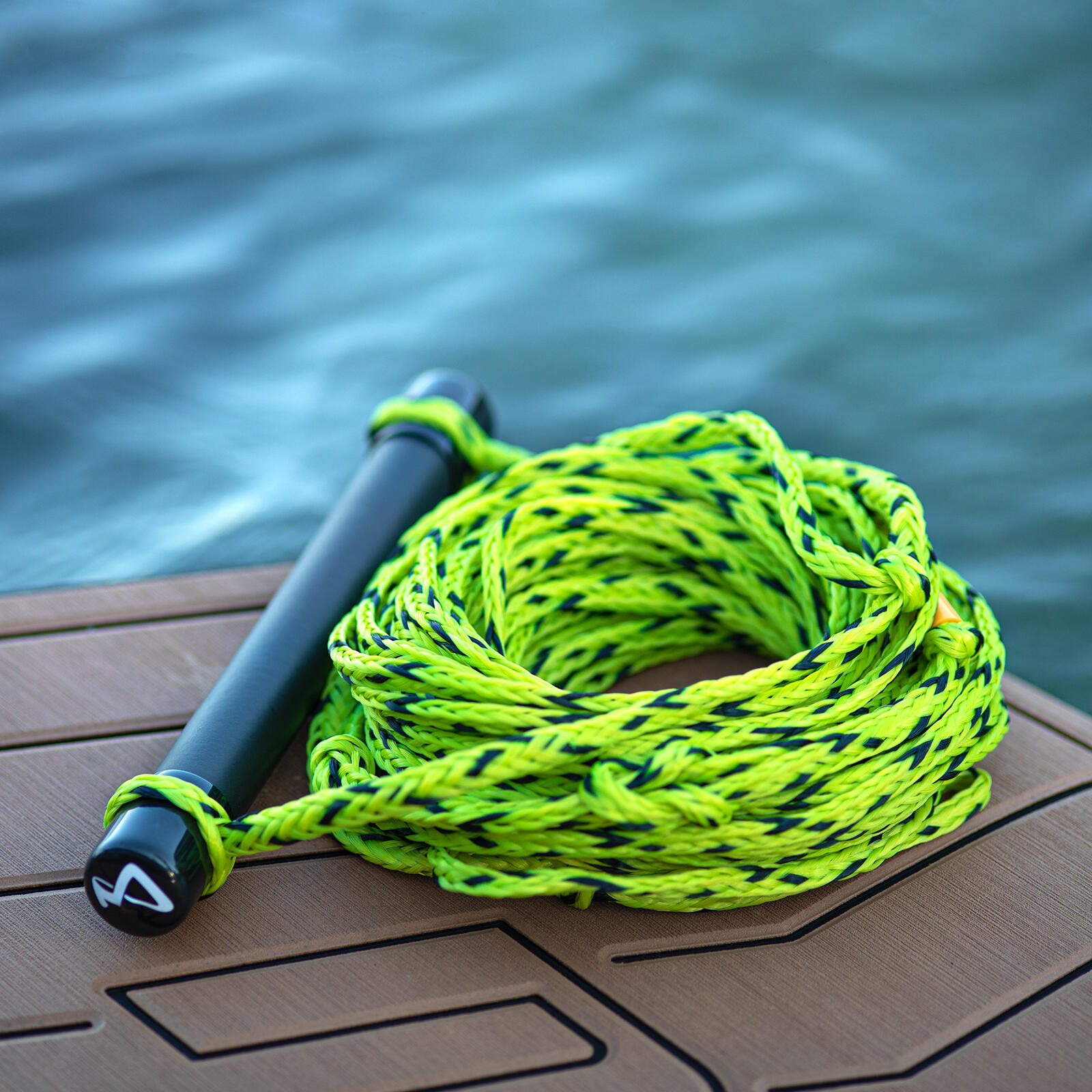 Wasserski Leine Set mit Hantel Wakeboard Seil Einsteiger 18,3 m lime 3/3