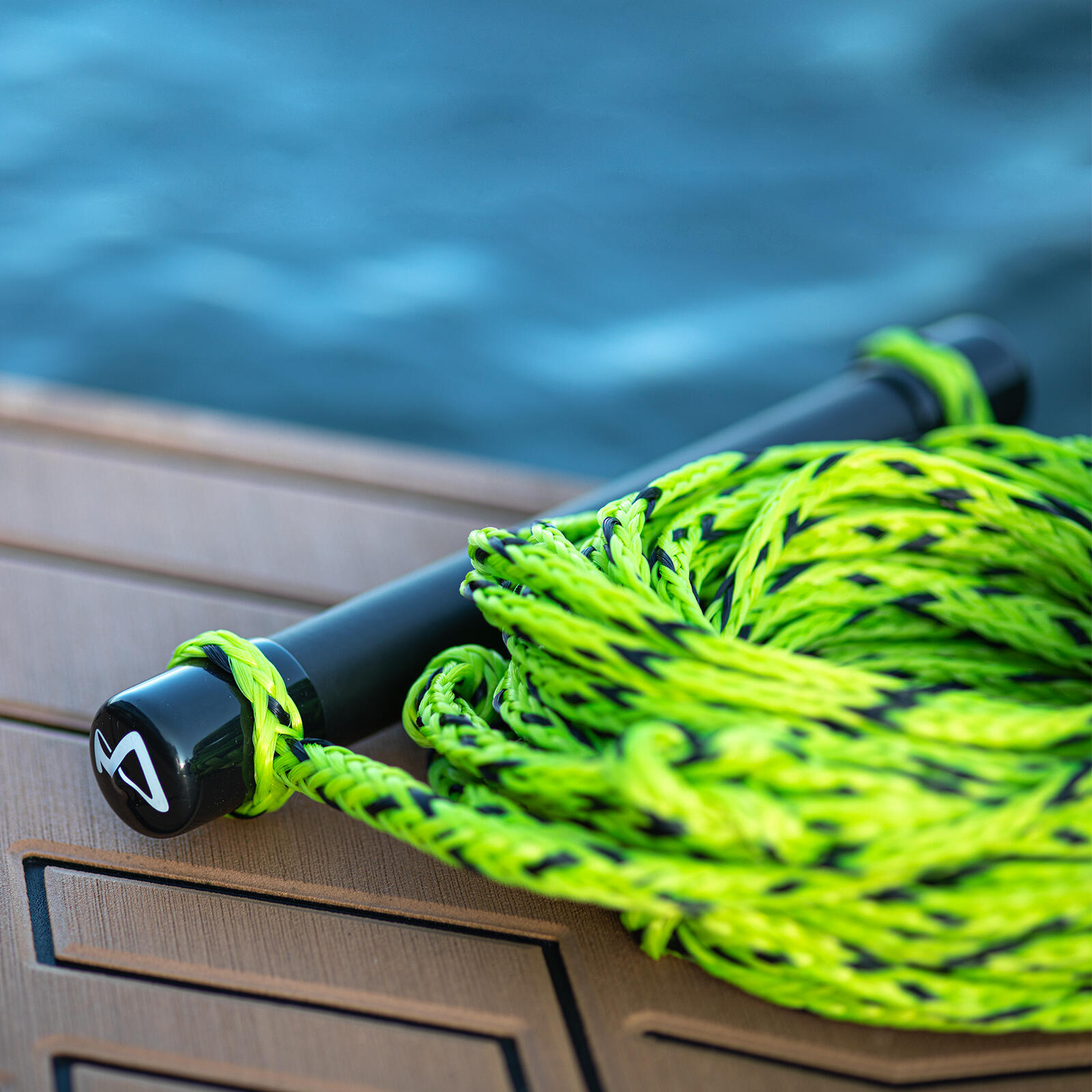 Wasserski Leine Set mit Hantel Wakeboard Seil Einsteiger 18,3 m lime 2/3