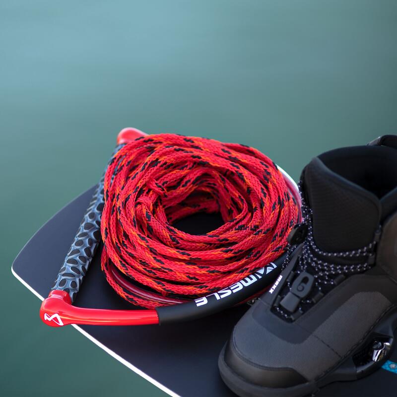 Leine Team Wakeboard Wakeskating 15'' breite Hantel Seil schwimmt rot