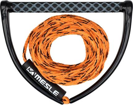 Wakeboard Leine One mit Griff verstellbares Seil angenehme Hantel orange
