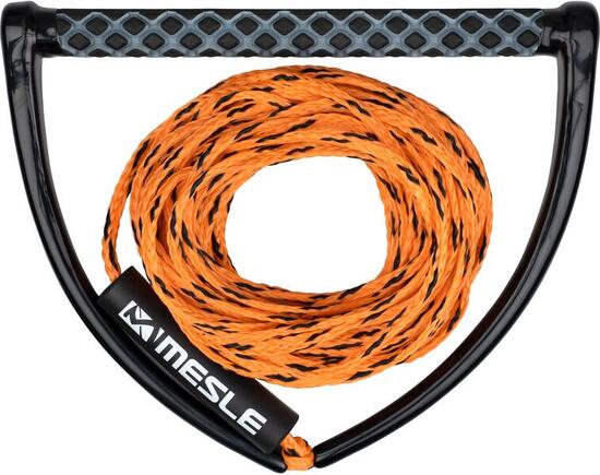Wakeboard Leine One mit Griff verstellbares Seil angenehme Hantel orange