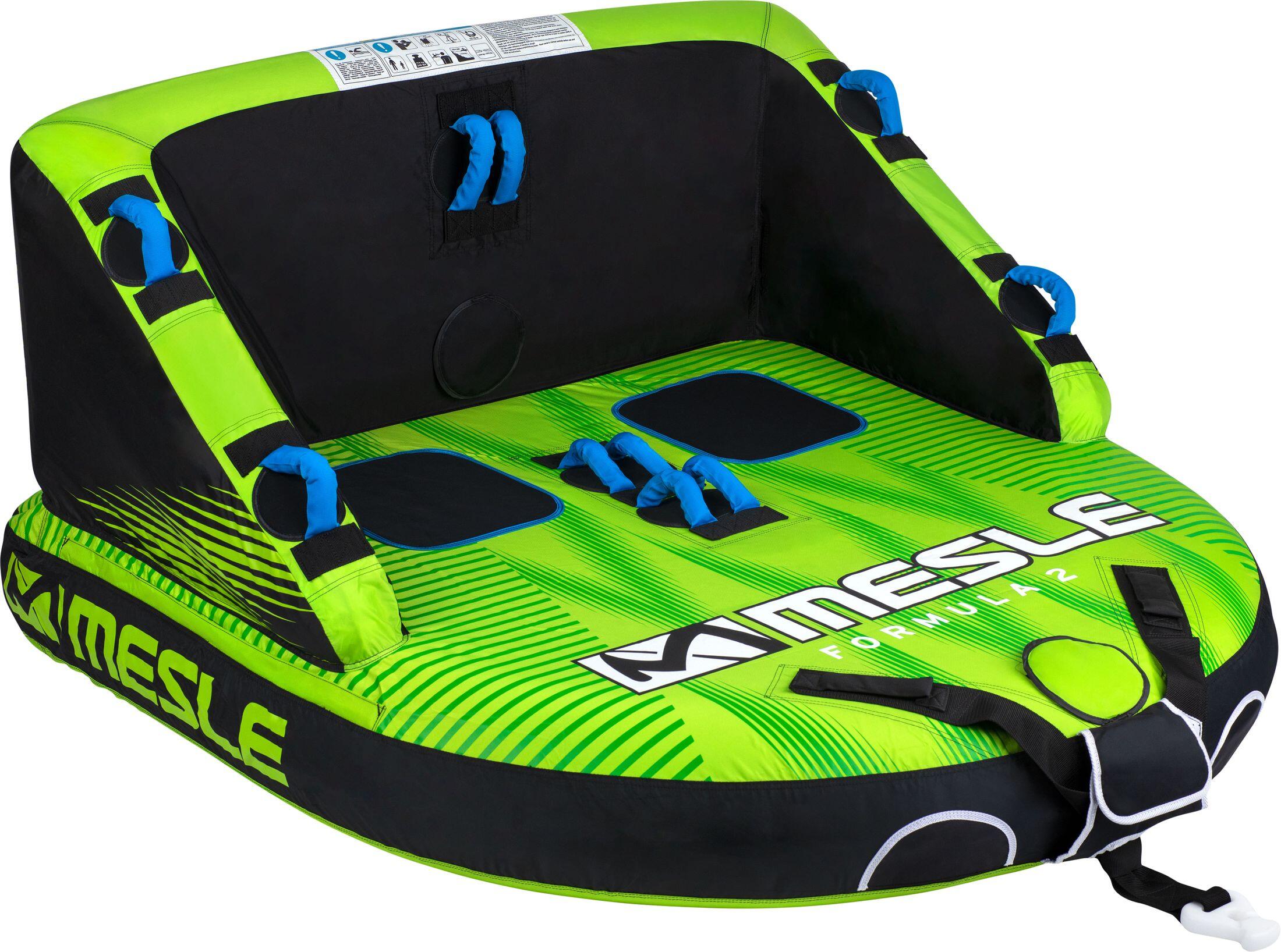 MESLE Funtube Formula 2 Persoons Watersport Band Achter Boot, Sleepring