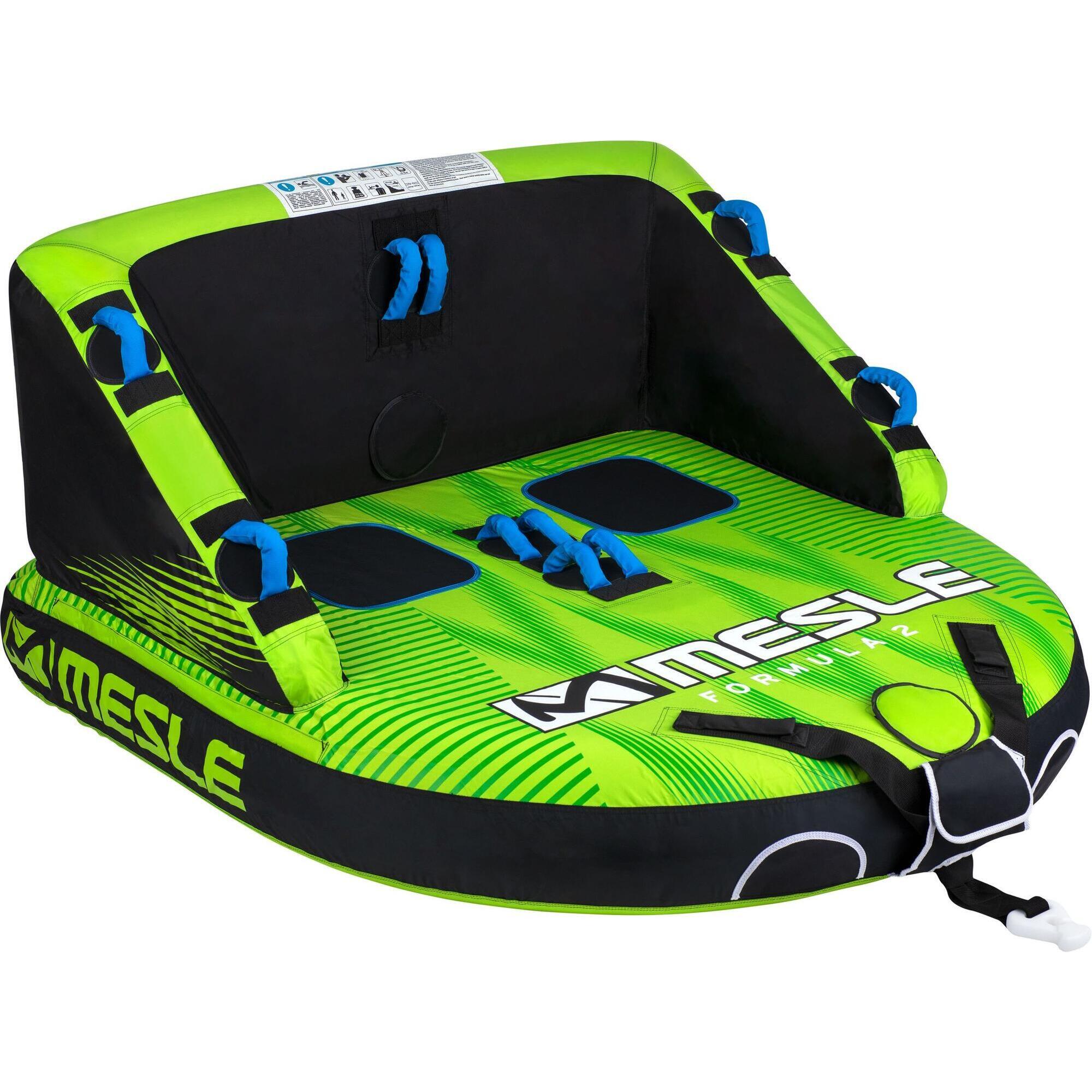 Mesle - Bouée Tractée Formula 2 - 4 Personnes Gonflable Bateau & Jet Ski Nautique - Bouée Tractée - Vert - 2 Places - Decathlon