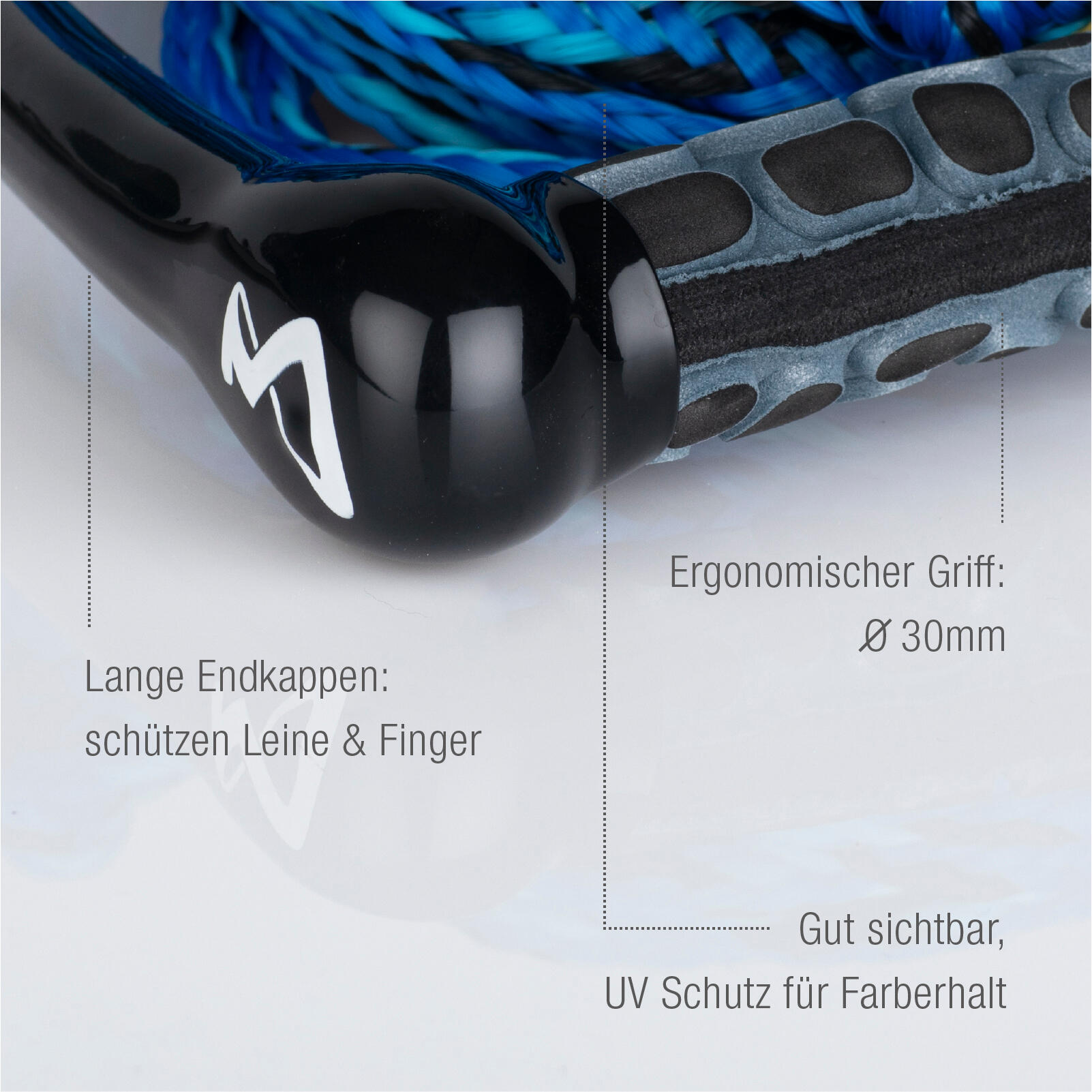 Wasserski Leine Ergo mit Hantel Wakeboard Seil Ergonomischer Griff 3/5