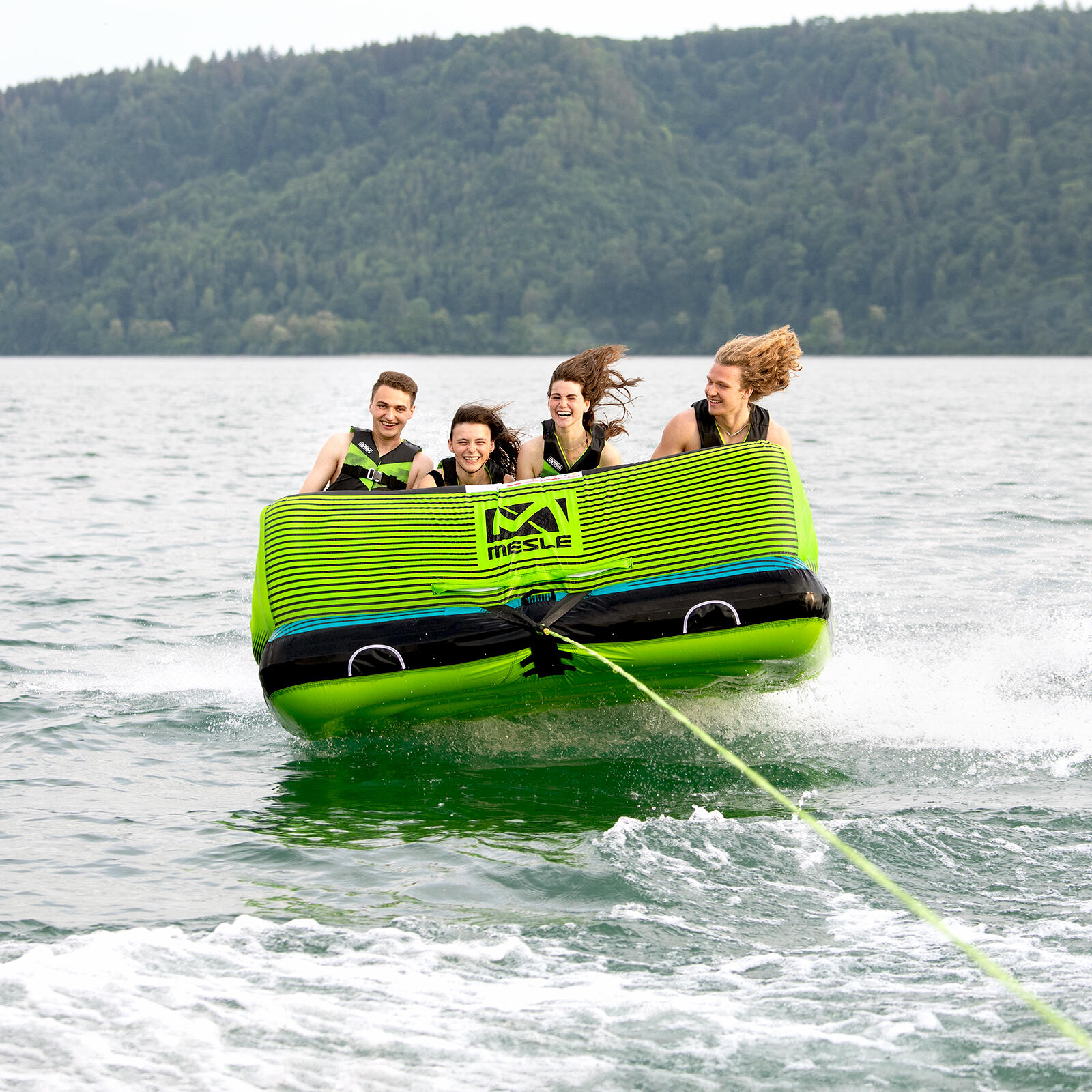 Funtube Formula 4 Persoons Watersport Band Achter Boot, Sleepring 4/4