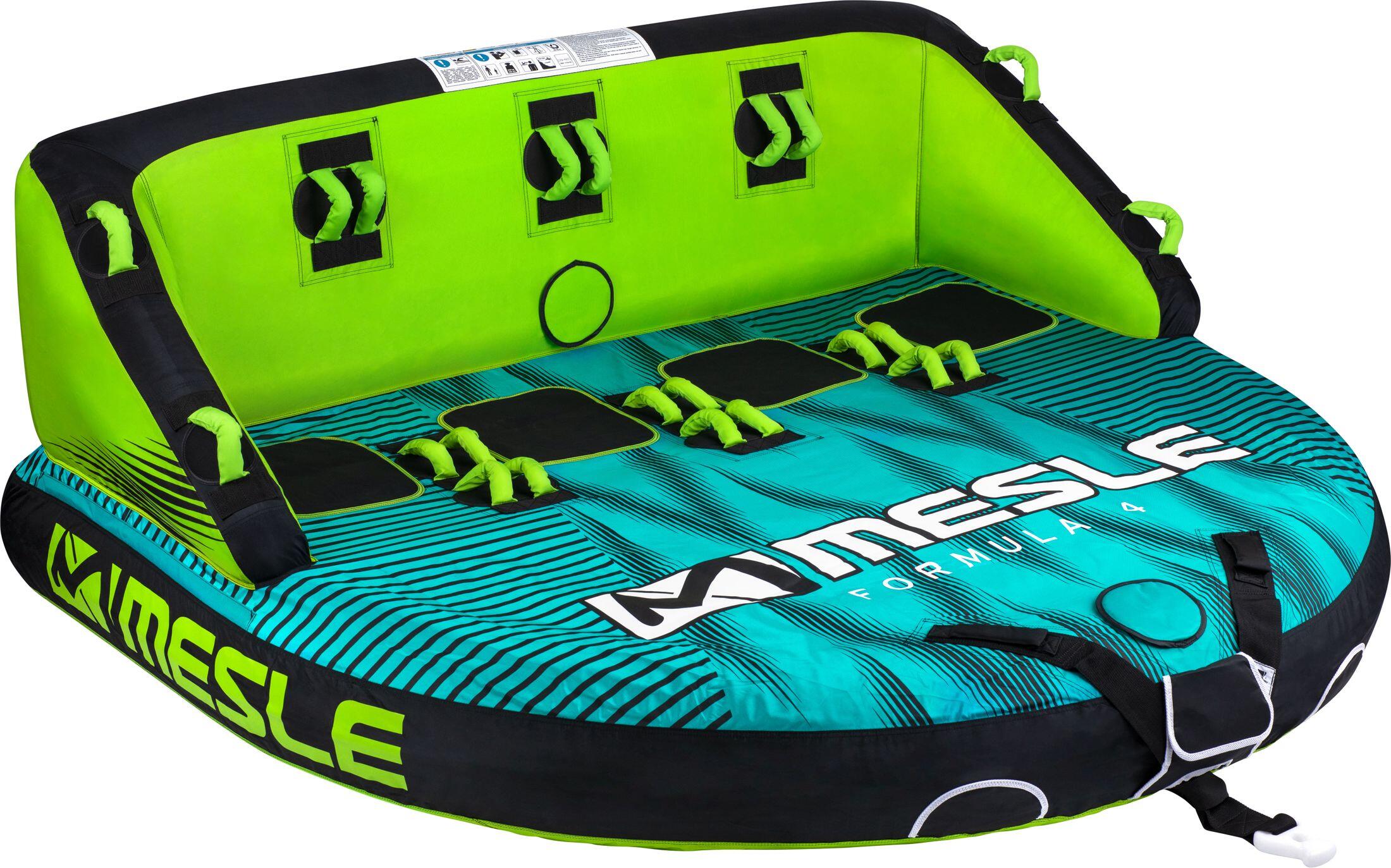 MESLE Funtube Formula 4 Persoons Watersport Band Achter Boot, Sleepring