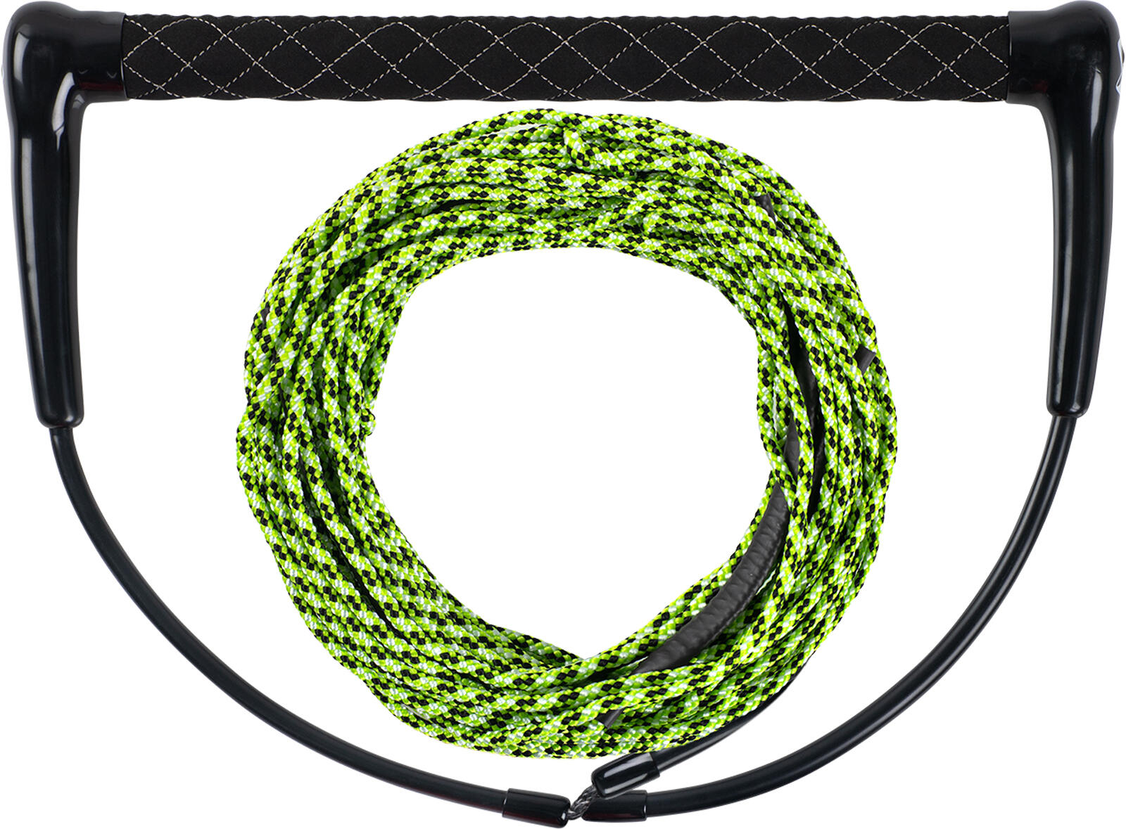 Wakeboard Leine SIX mit Hantel Wakeskating 15'' breiter Griff lime 1/3
