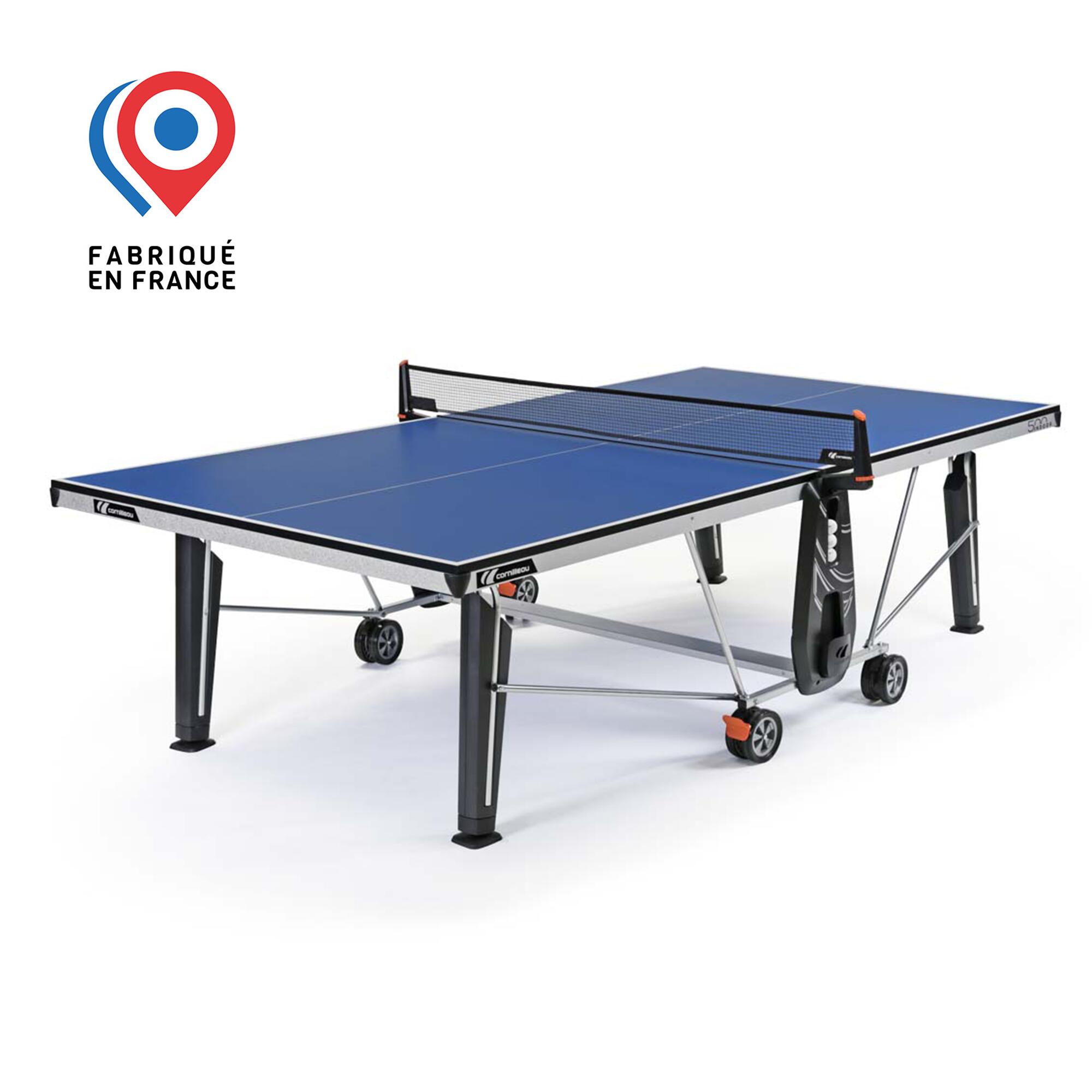 NEW 500 Indoor Table Tennis Table - Blue 1/8