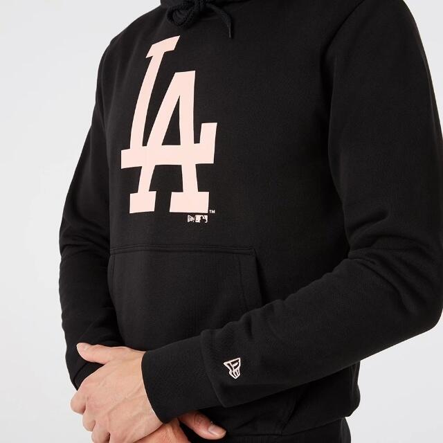 Sweat à capuche MLB Los Angeles Dodgers New Era Seasonal Team Noir et crème pour 5/5