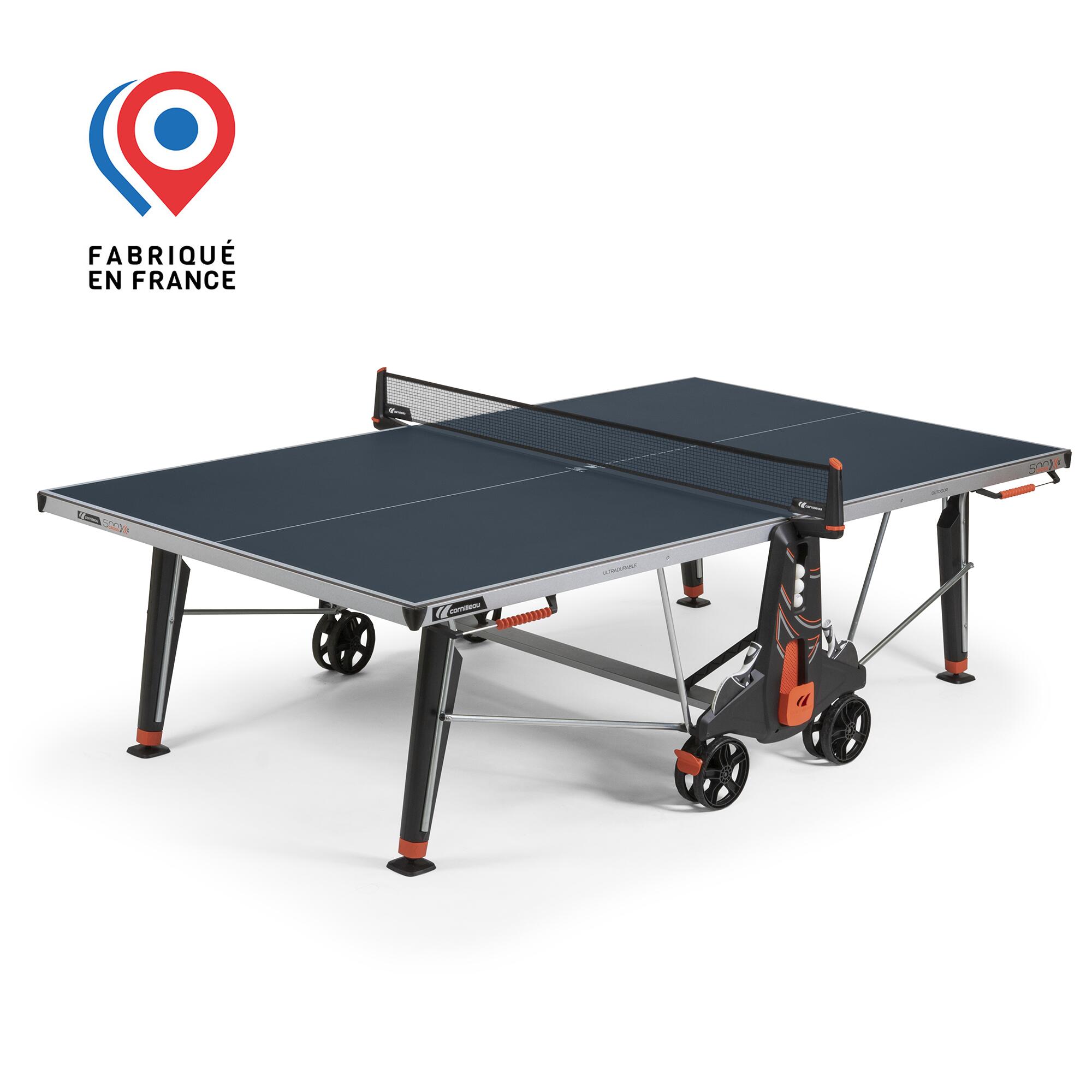500X Performance Outdoor Table Tennis Table - Blue 1/8