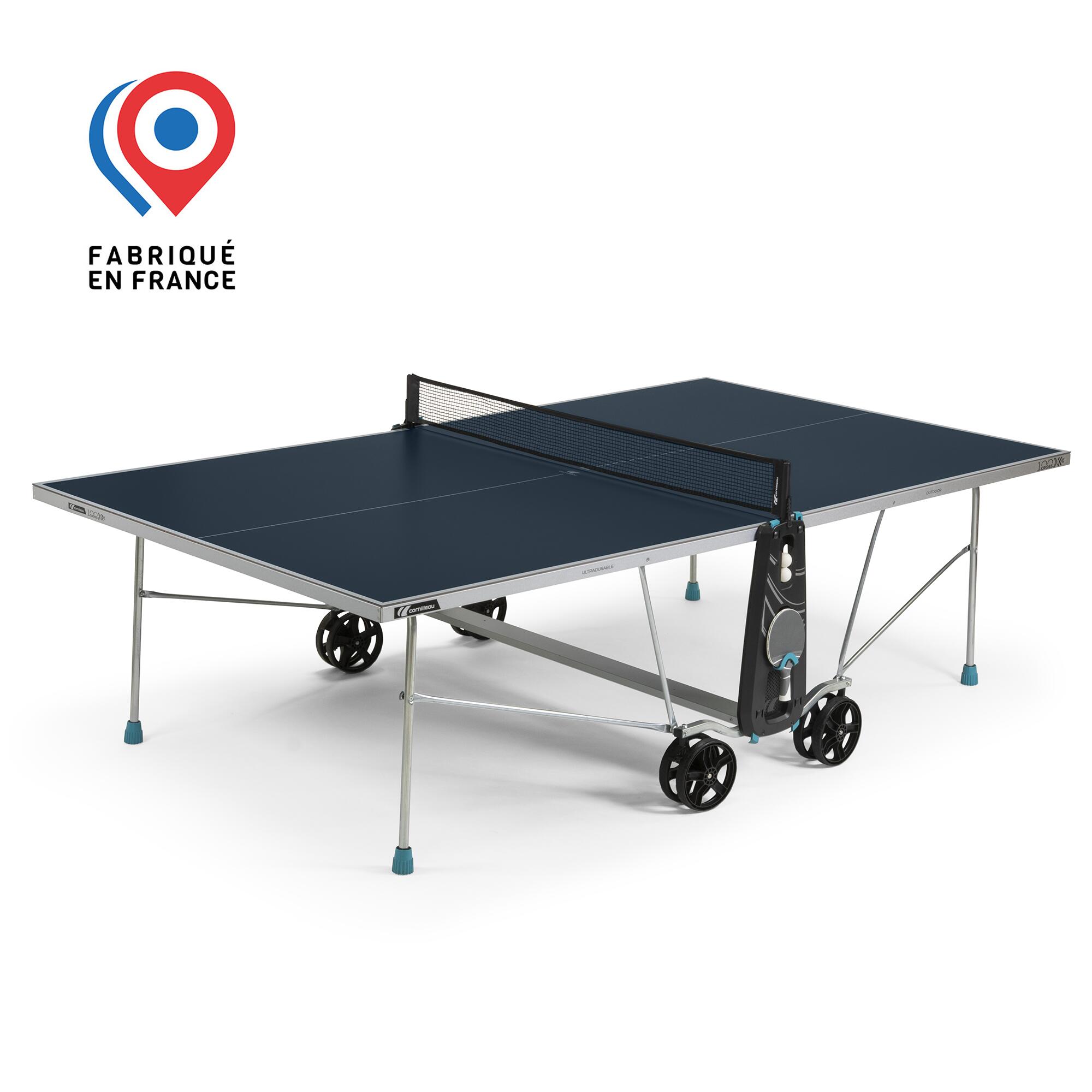 100X Sport Outdoor Table Tennis Table Blue 1/8