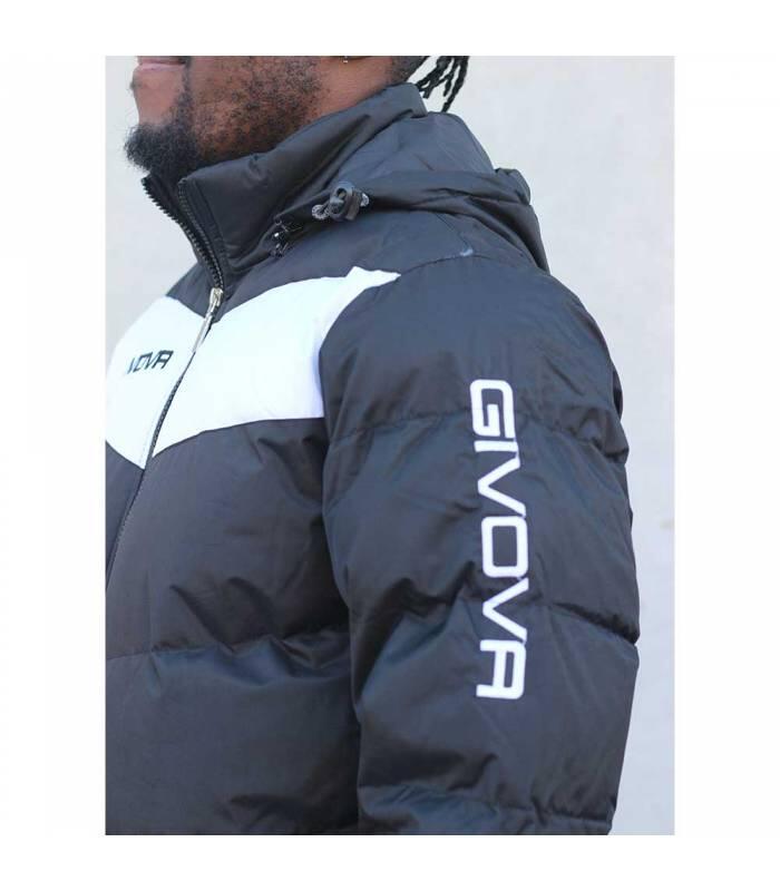 Chaquetón Acolchado Adulto Podio Givova Negro/Blanco 3/4