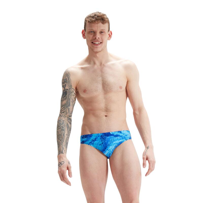 ECO ENDURANCE+ MEN'S 5CM ALLOVER DIGITAL BRIEF - BLUE