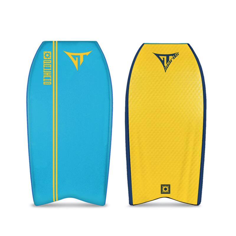 GT BOARDS Tabla de bodyboard GT, Paulo Costa, Fish Tail, Azul/Amarillo, 42"