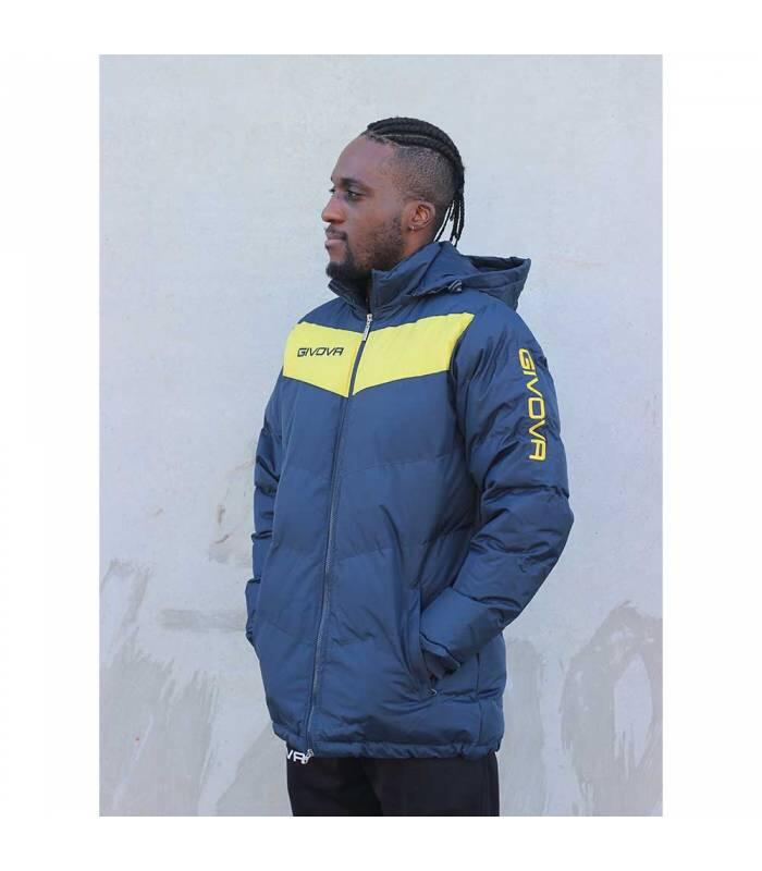 Chaquetón acolchado Adulto Podio Givova Marino/Amarillo 2/4