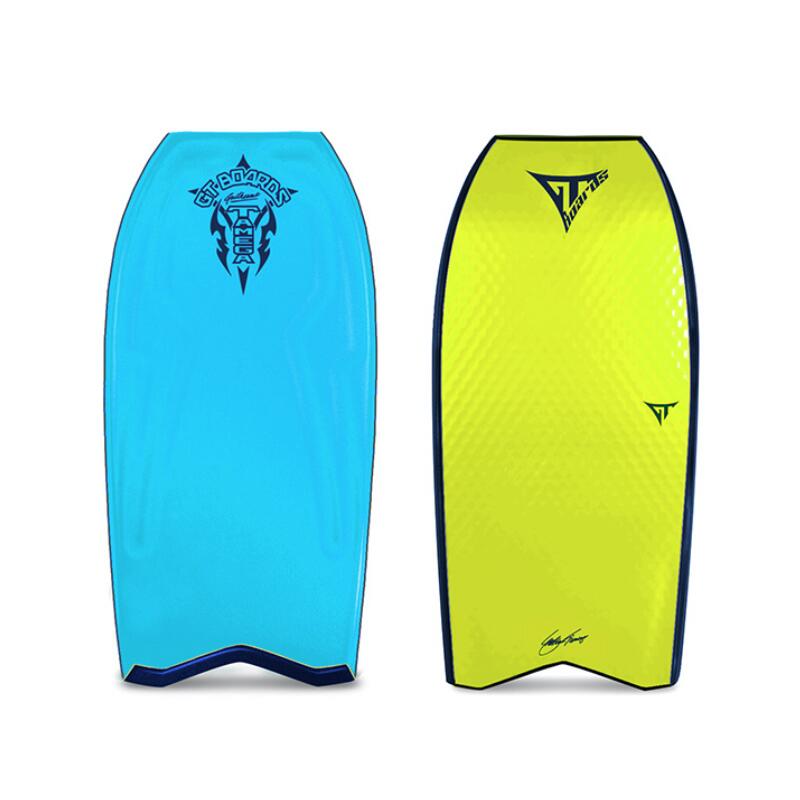 Bodyboard GT, Mega-T, V-staart, blauw/limoen 42"