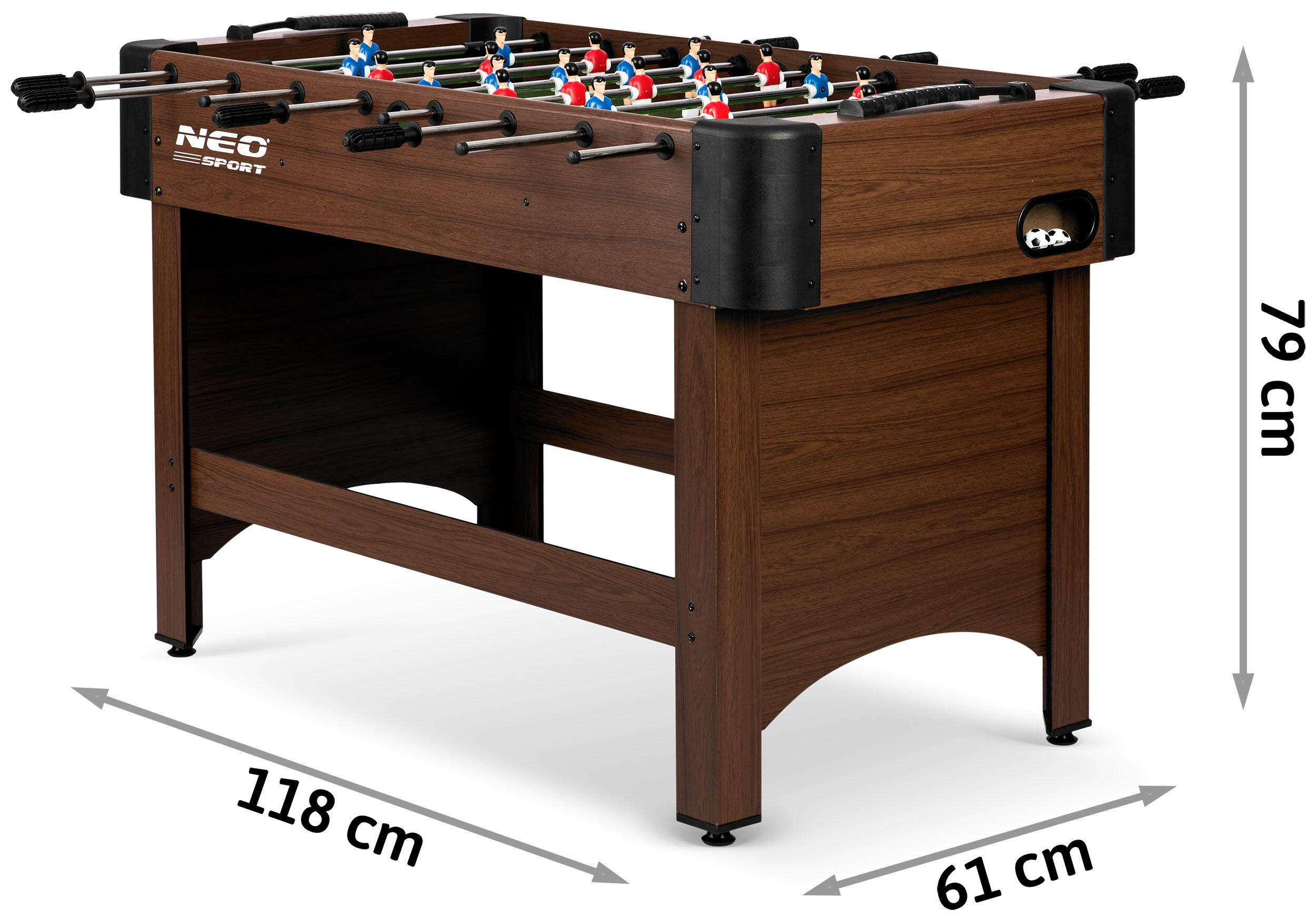 Tavolo da calcetto biliardo bambini Neo-Sport Ns-804, Marrone 6/6