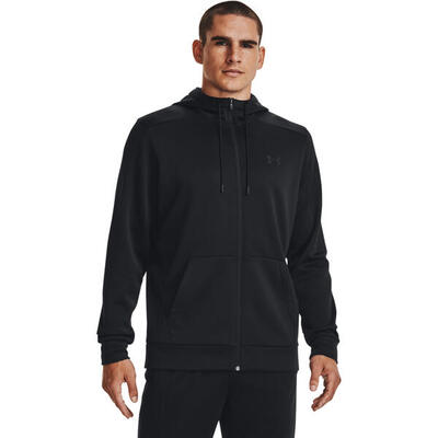 Haube Under Armour Fleece Full-Zip Hoodie. Schwarz. Herren
