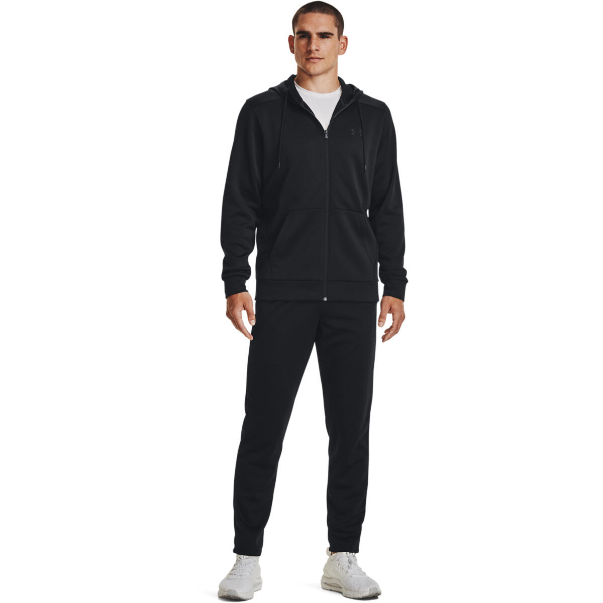 Kap Under Armour Fleece Full-Zip Hoodie, Zwart, Mannen 3/7