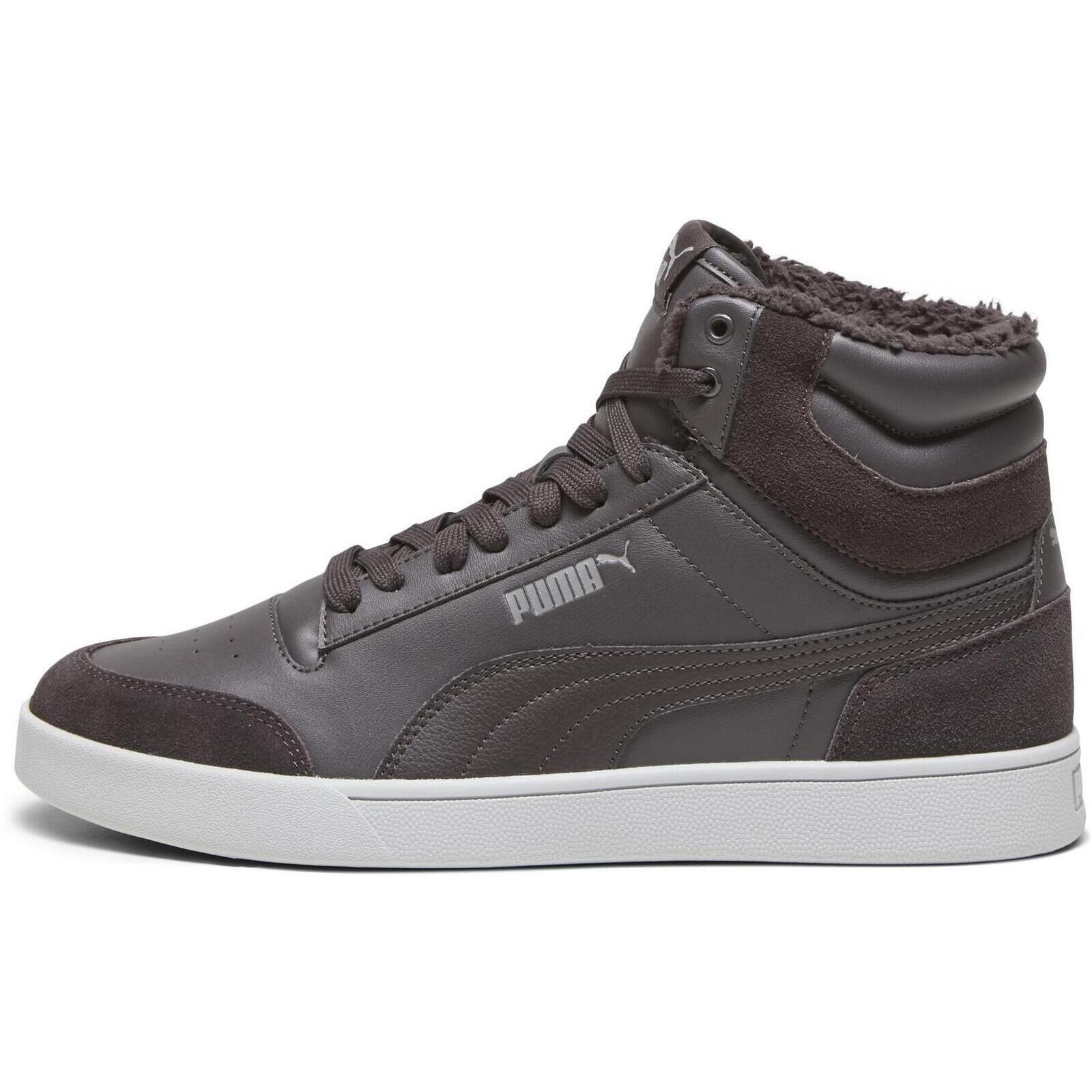 Botas Puma Shuffle Mid Fur, Cinza, Homens