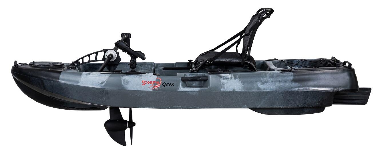 Kajak jednoosobowy wędkarski z napędem nożnym Scorpio kayak Pedal fish 8 4/4