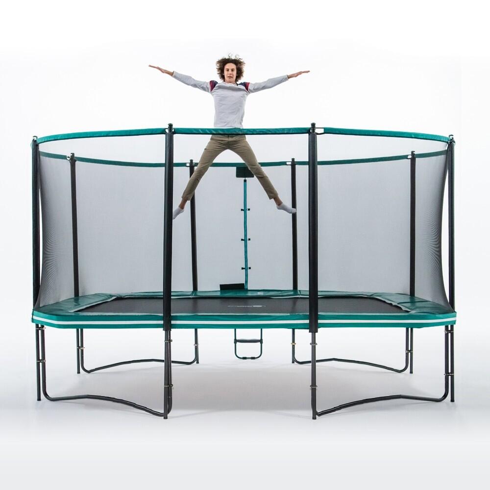 Trampoline Apollo Sport 400cm - Filet de protection, échelle + Kit d'ancrage 6/8