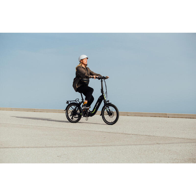 Bicicletă electrică pliabilă de oraș Swan Albastru ciel | 70km - 10.4Ah