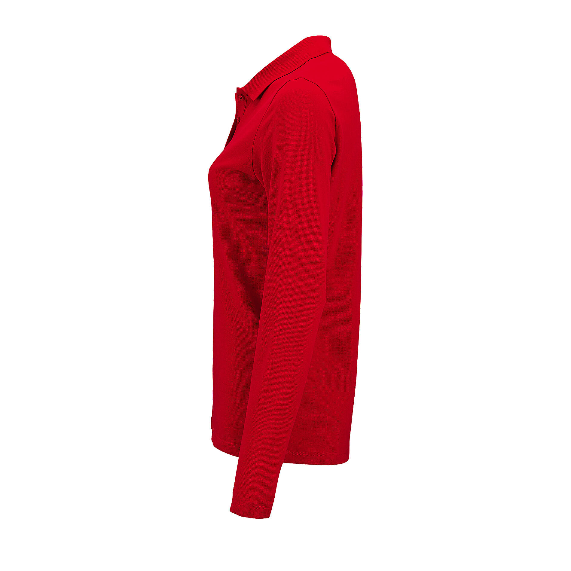 PiquePoloShirt, langärmlig Damen Rot 4/5