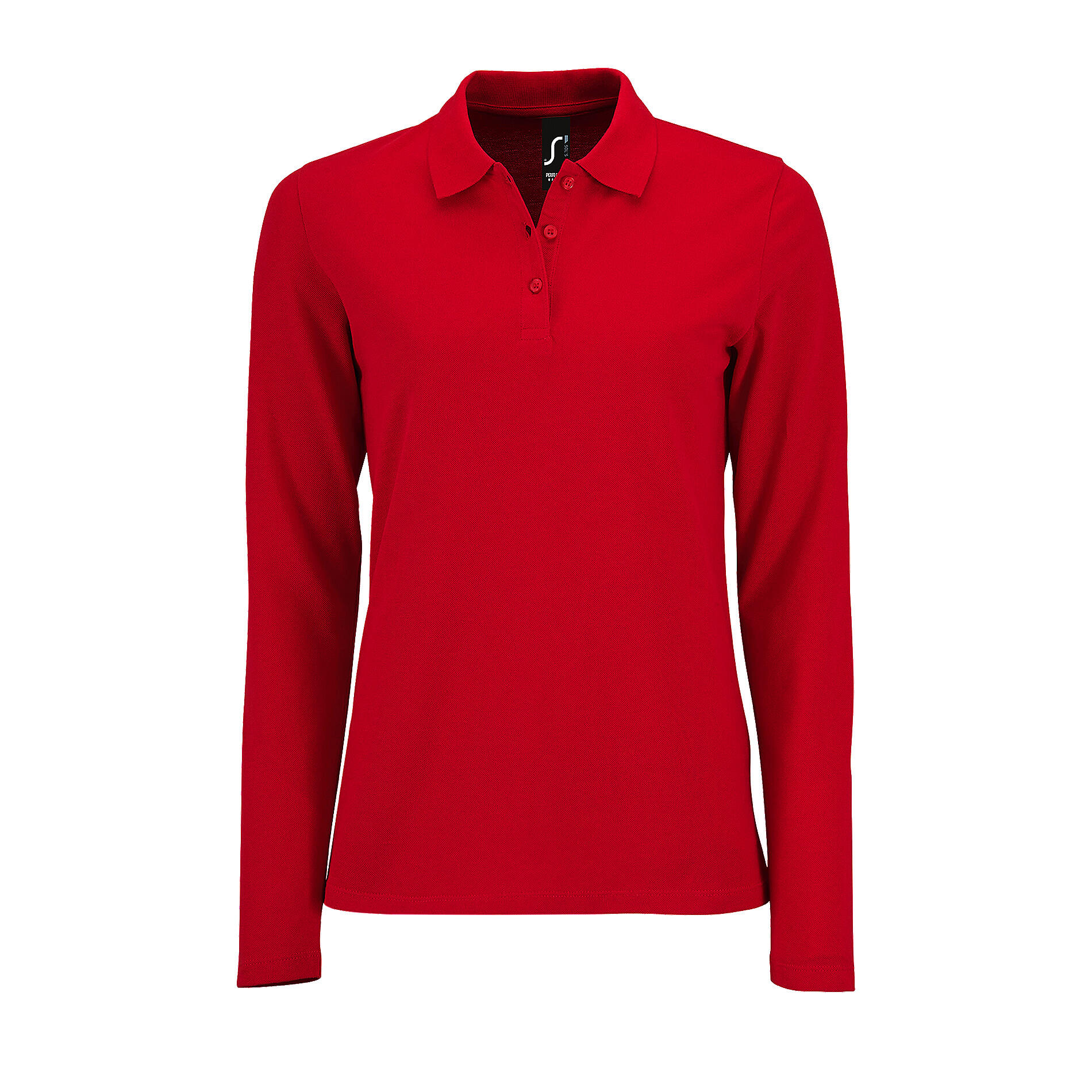 SOL'S Womens/Ladies Perfect Long Sleeve Pique Polo Shirt (Red)