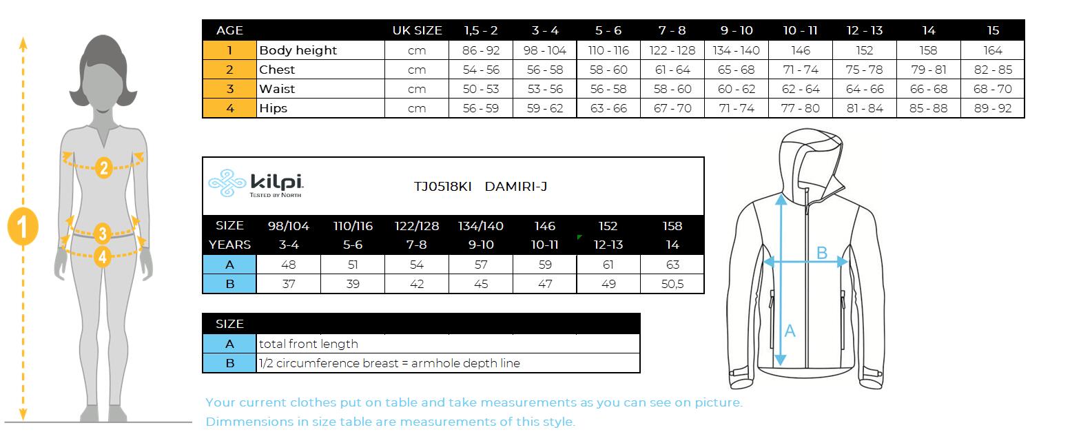 Veste imperméable pour enfant Kilpi DAMIRI-J 7/7