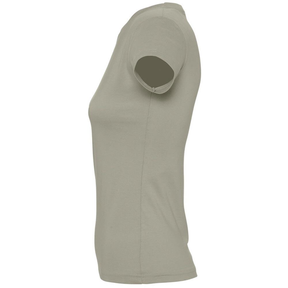 Imperial TShirt, Kurzarm, Rundhalsausschnitt Damen Khaki 3/4