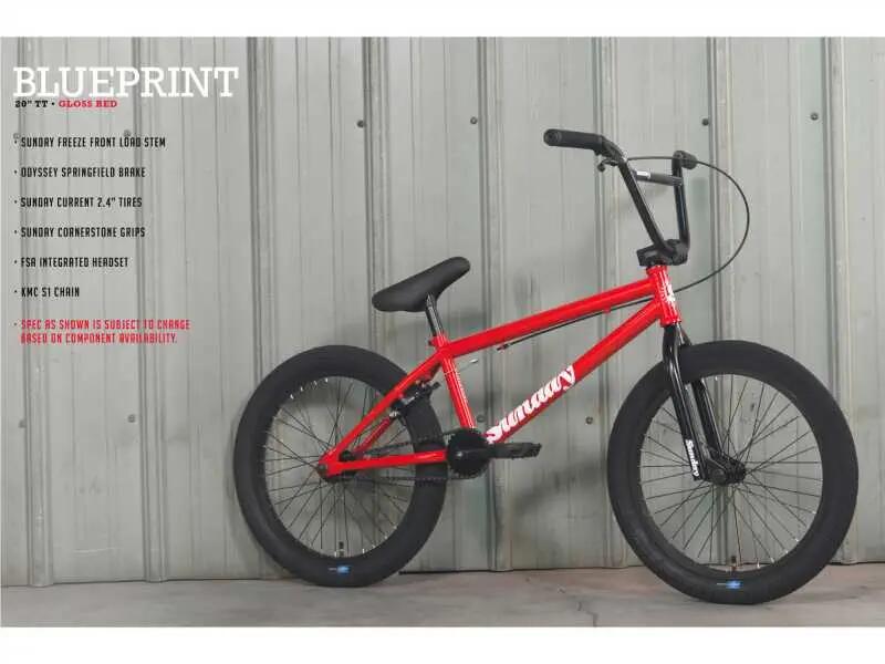 BMX Fresstyle Sunday Blueprint 20'' Rouge 2022 2/2
