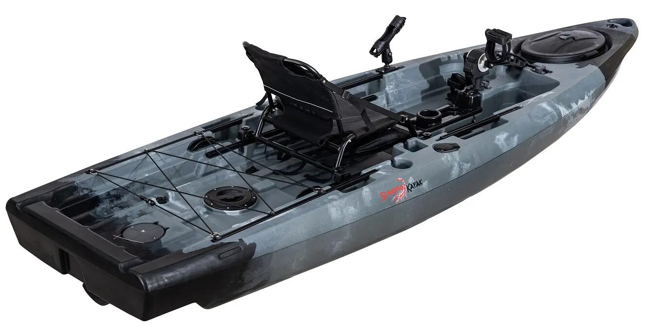 Kajak jednoosobowy wędkarski z napędem nożnym Scorpio kayak Pedal fish Big 2/4
