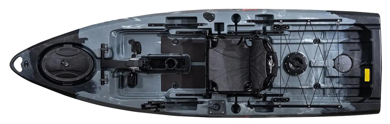 Kajak jednoosobowy wędkarski z napędem nożnym Scorpio kayak Pedal fish Big 3/4