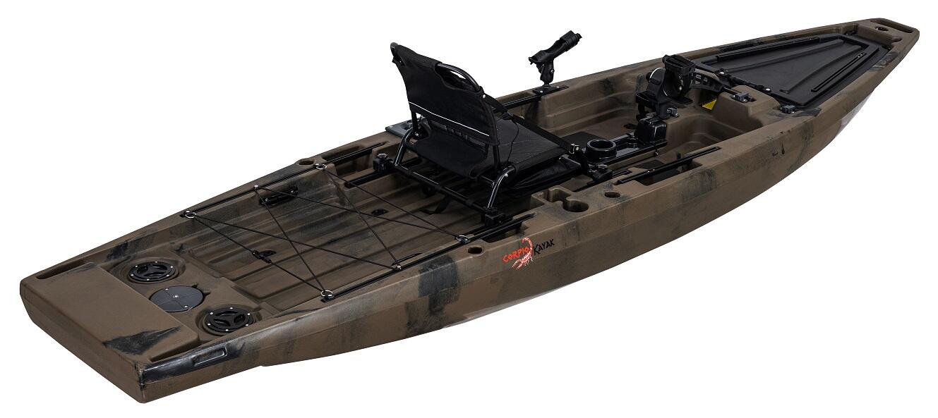 Kajak wędkarski z napędem nożnym do pływania Scorpio Pedal fish Big Max 125 2/4