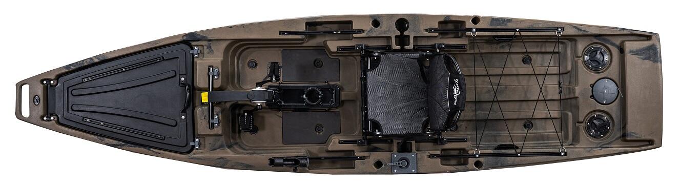 Kajak wędkarski z napędem nożnym do pływania Scorpio Pedal fish Big Max 125 3/4