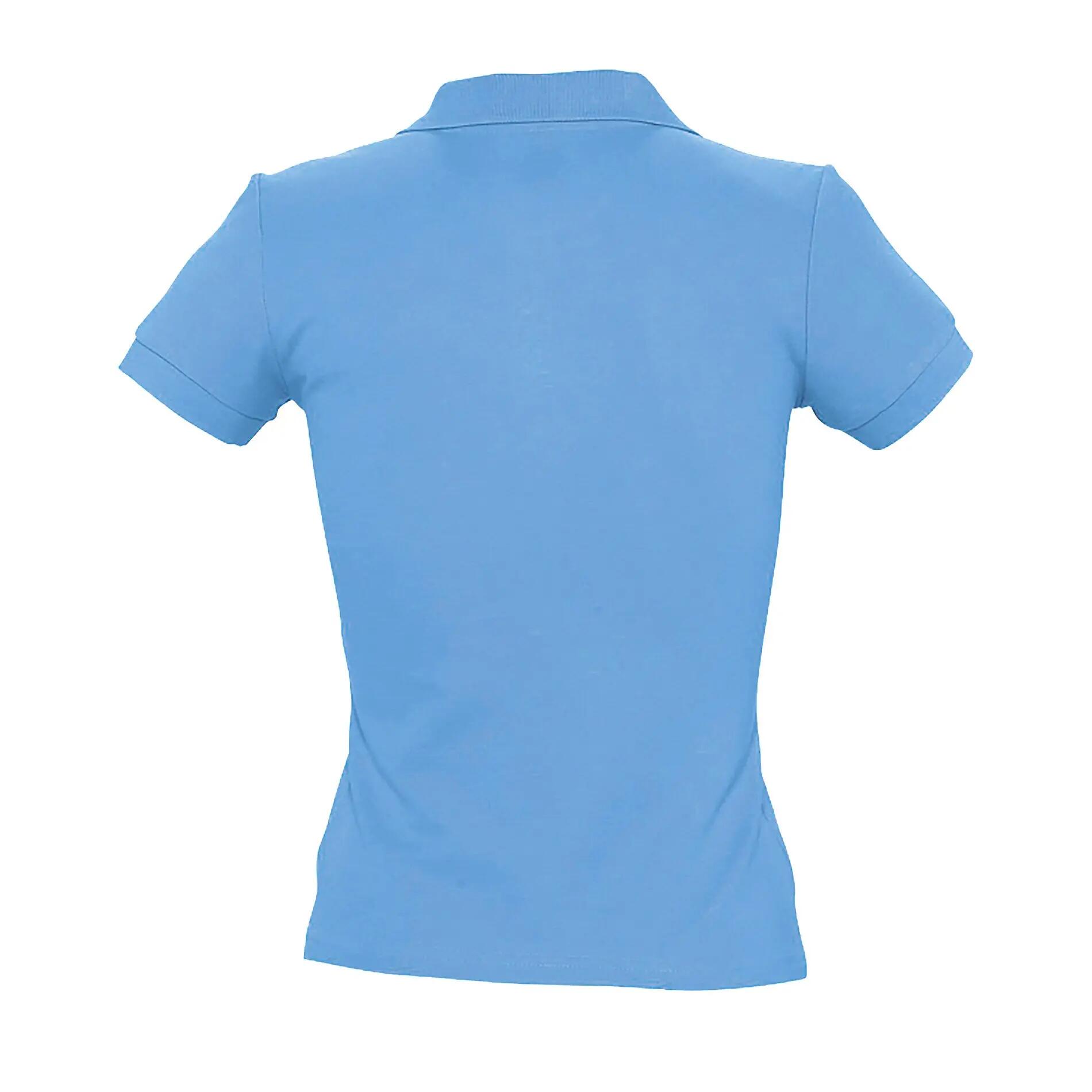 People PoloShirt, Kurzarm Damen Himmelblau 3/5