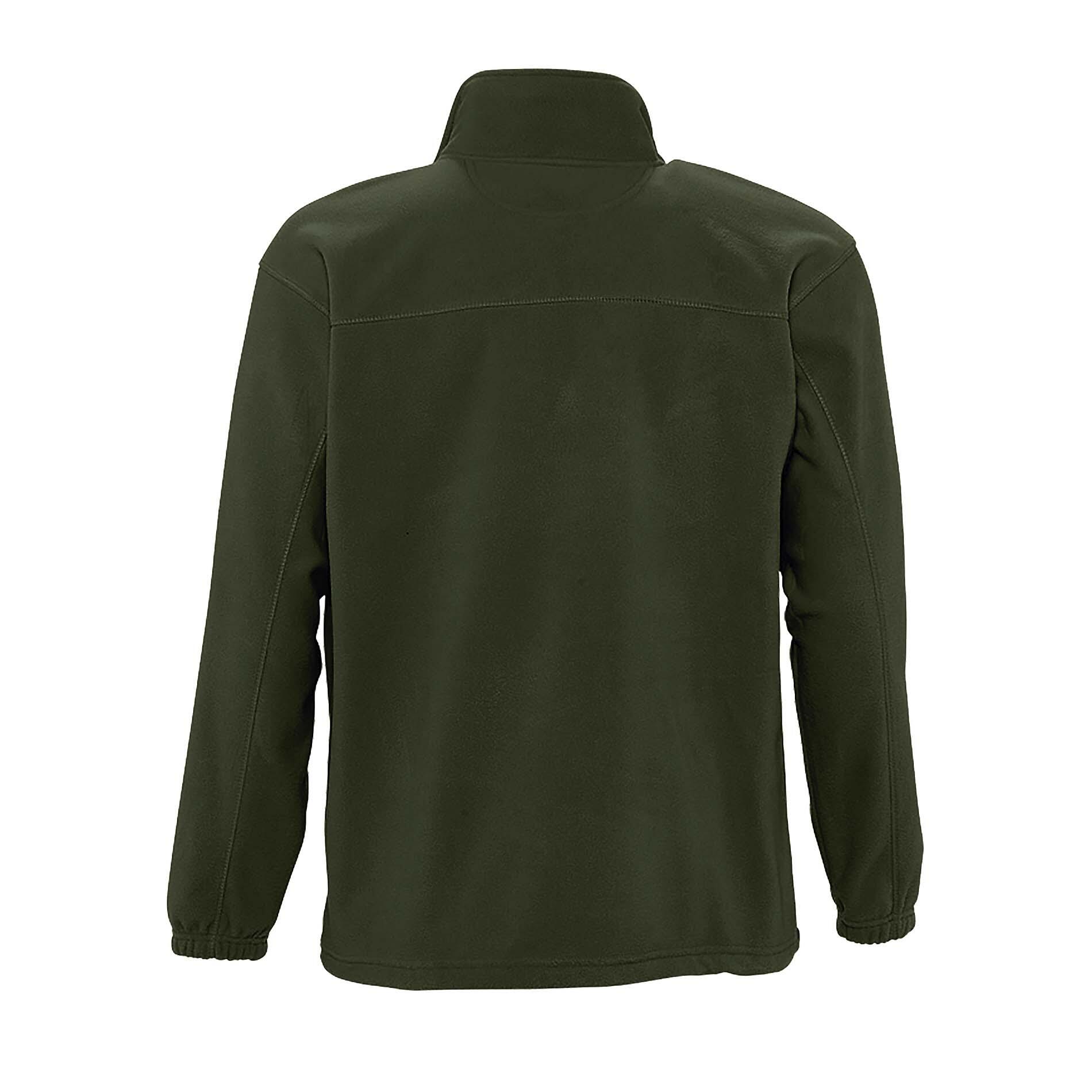 Mens North Full Zip Outdoor Fleece Jacket (Army) 2/4
